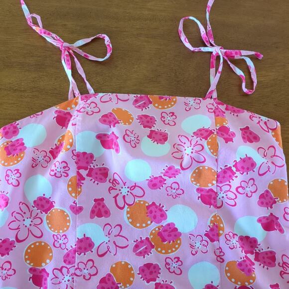 Lilly Pulitzer Ladybug  pink Sundress Dress size 12 NEW no tags - Picture 5 of 11